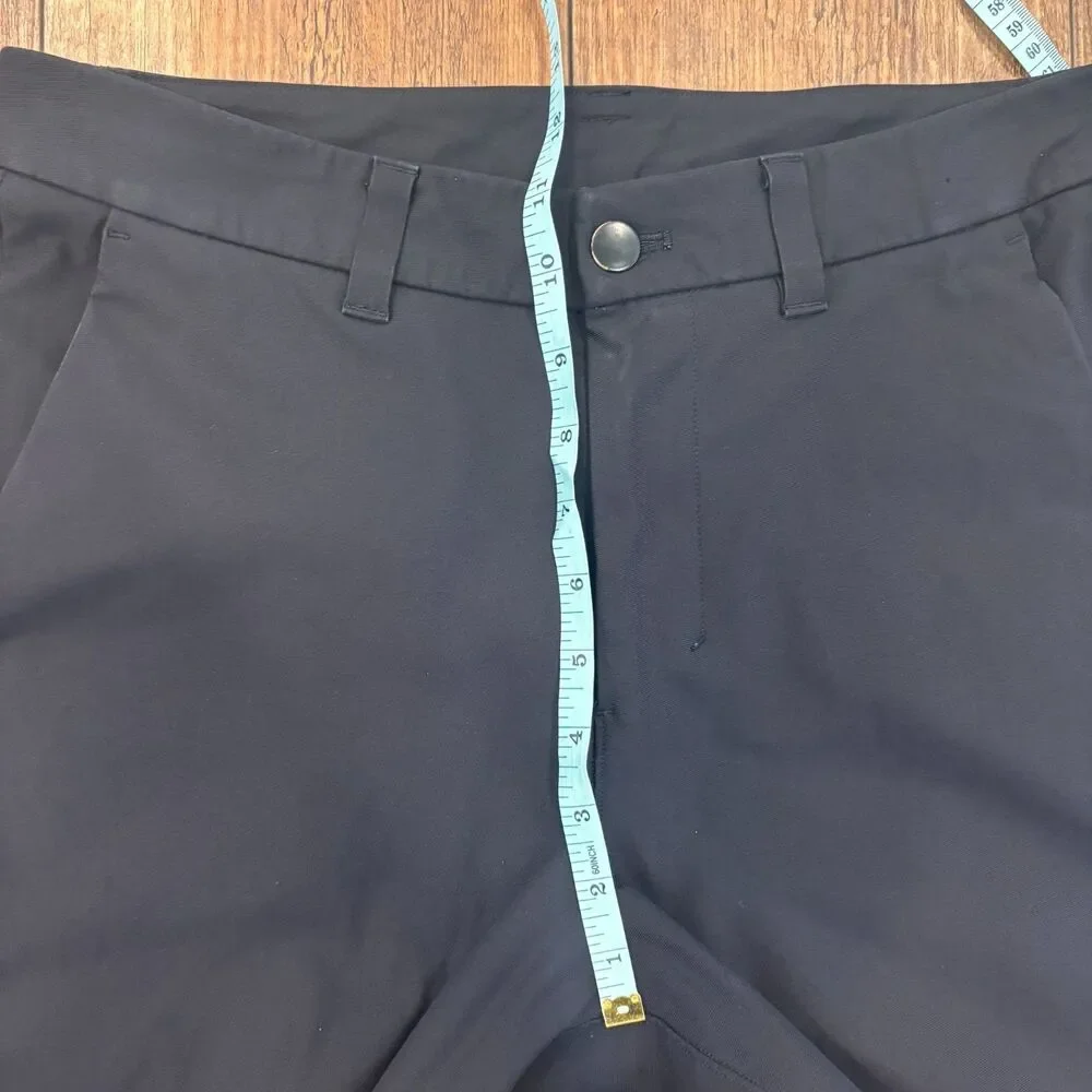 Men Lululemon Commission Pant Slim Fit Warpstreme ABC Black Trouser M5975S 31x31